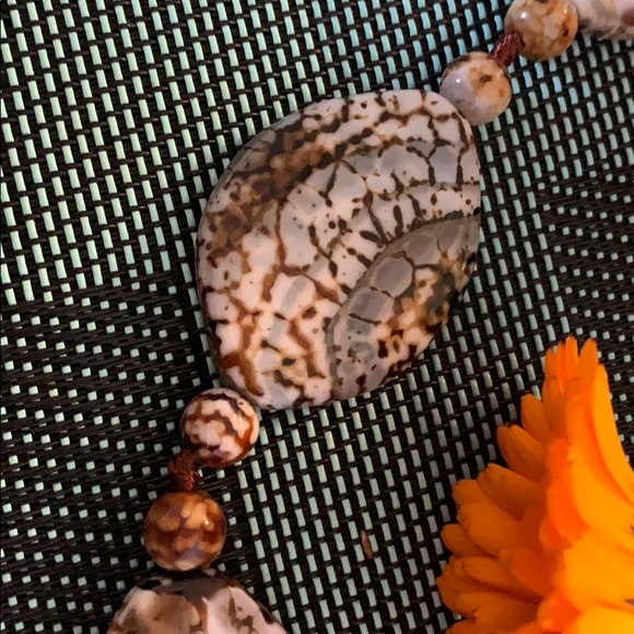 New stone necklace,hand crafted - Picture 3 of 8